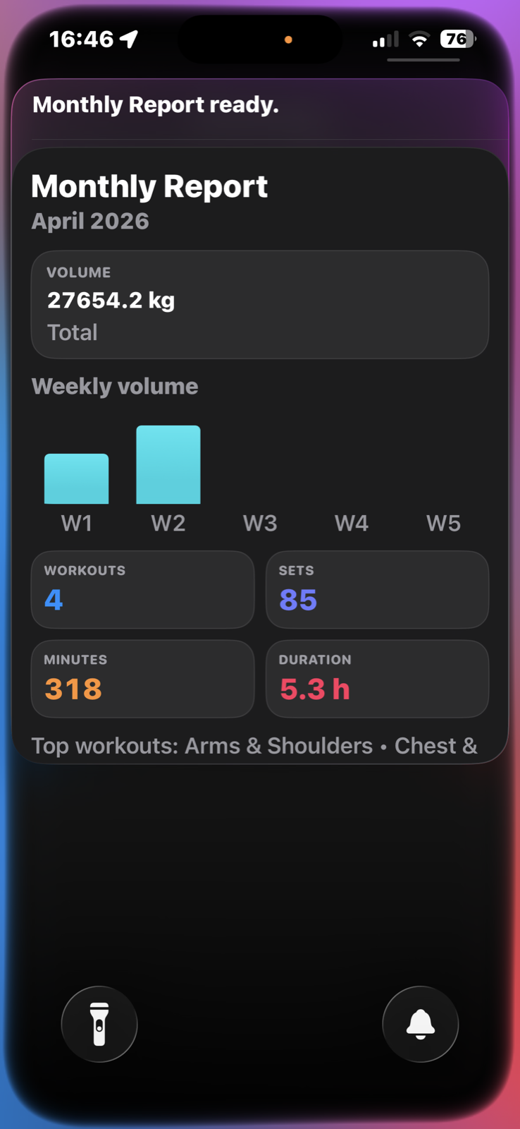 GymTorch Ask Siri feature